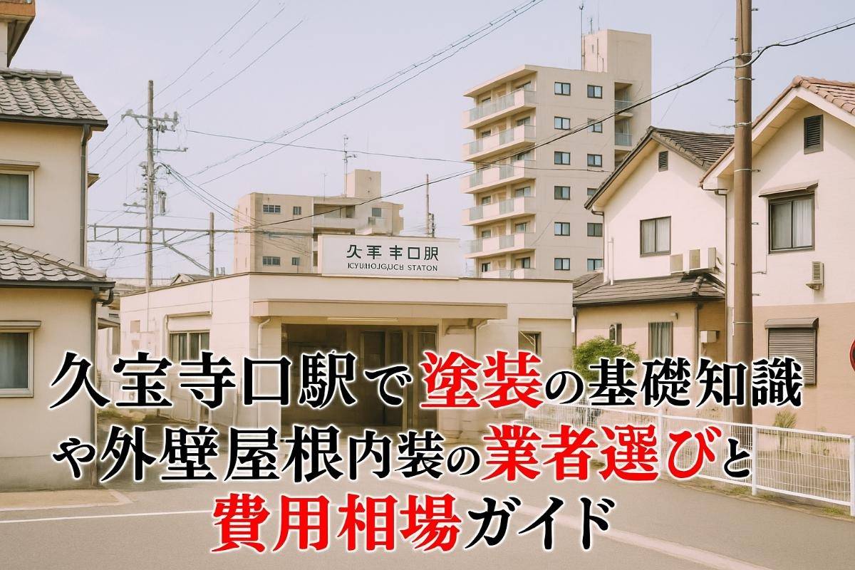 久宝寺口駅エリアで塗装を検討するなら!外壁や屋根の基礎知識と費用相場を解説