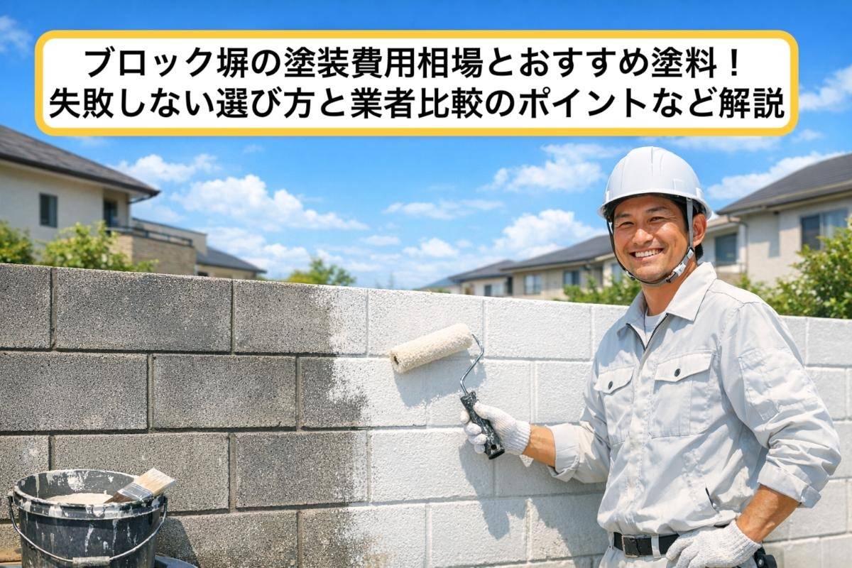 ブロック塀の塗装費用相場とおすすめ塗料!失敗しない選び方と業者比較のポイントなど解説