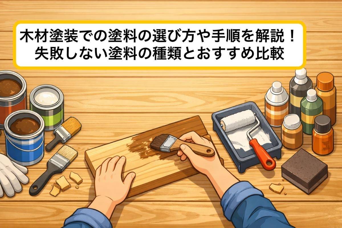 木材塗装での塗料の選び方や手順を解説!失敗しない塗料の種類とおすすめ比較