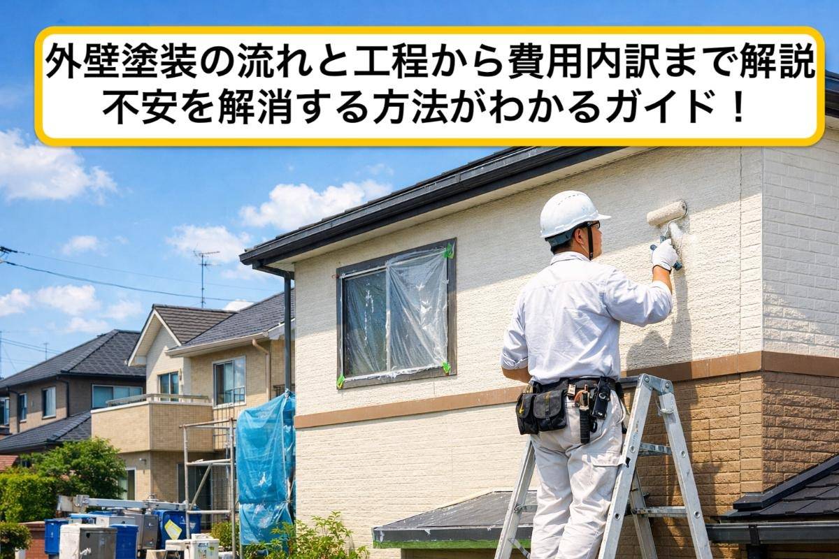 外壁塗装の流れと工程から費用内訳まで解説｜不安を解消する方法がわかるガイド！