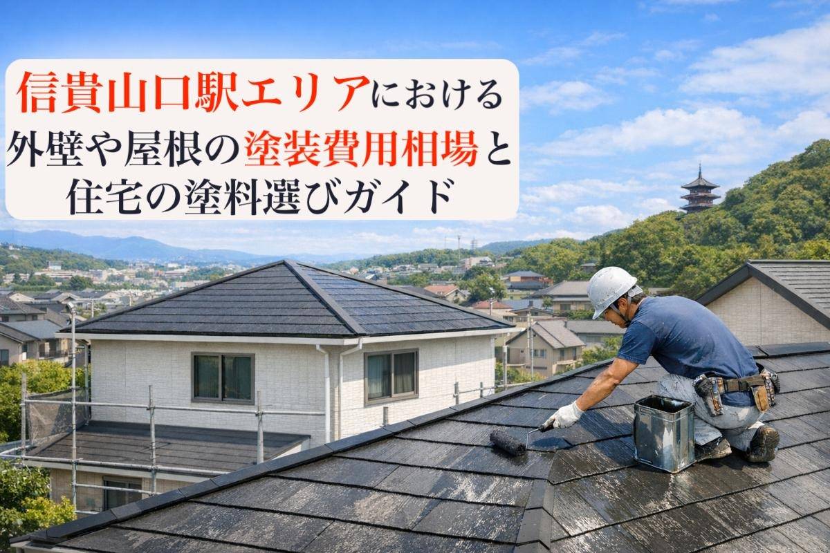 信貴山口駅エリアにおける外壁や屋根の塗装費用相場と住宅の塗料選びガイド