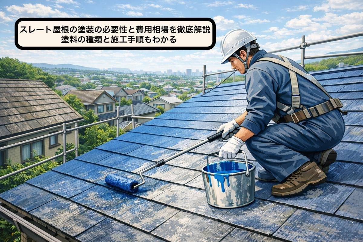 スレート屋根の塗装の必要性と費用相場を徹底解説！塗料の種類と施工手順もわかる