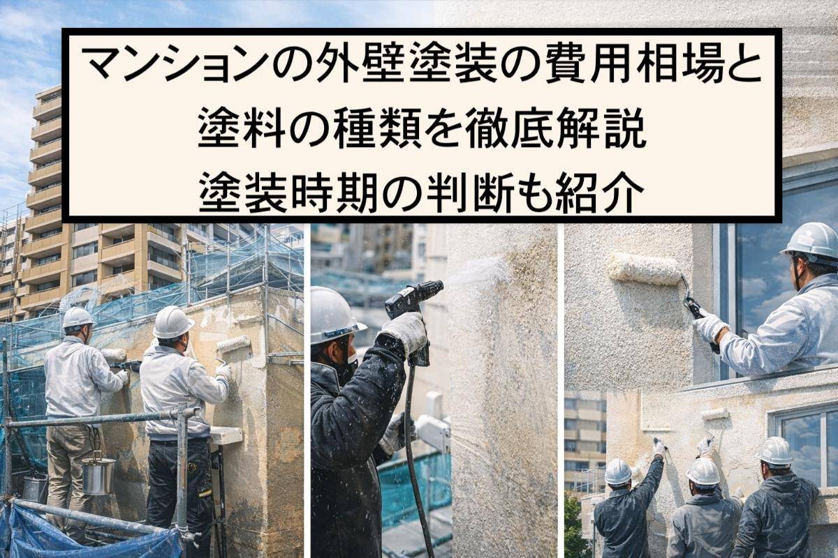 マンションの外壁塗装の費用相場と塗料の種類を徹底解説｜塗装時期の判断も紹介
