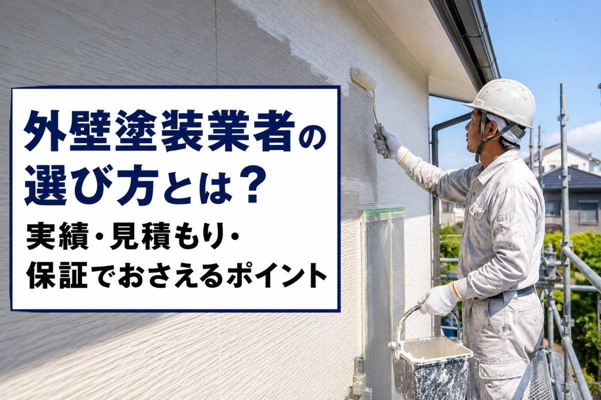 外壁塗装業者の選び方とは？実績・見積もり・保証でおさえるポイント