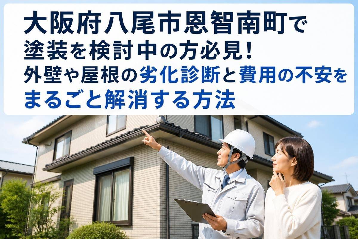 大阪府八尾市恩智南町で塗装を検討中の方必見!外壁や屋根の劣化診断と費用の不安をまるごと解消する方法