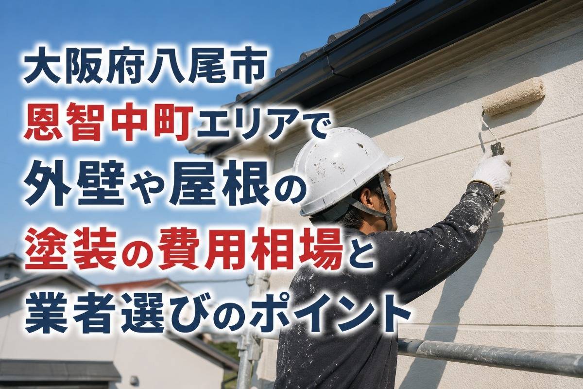 大阪府八尾市恩智中町エリアで外壁や屋根の塗装の費用相場と業者選びのポイント