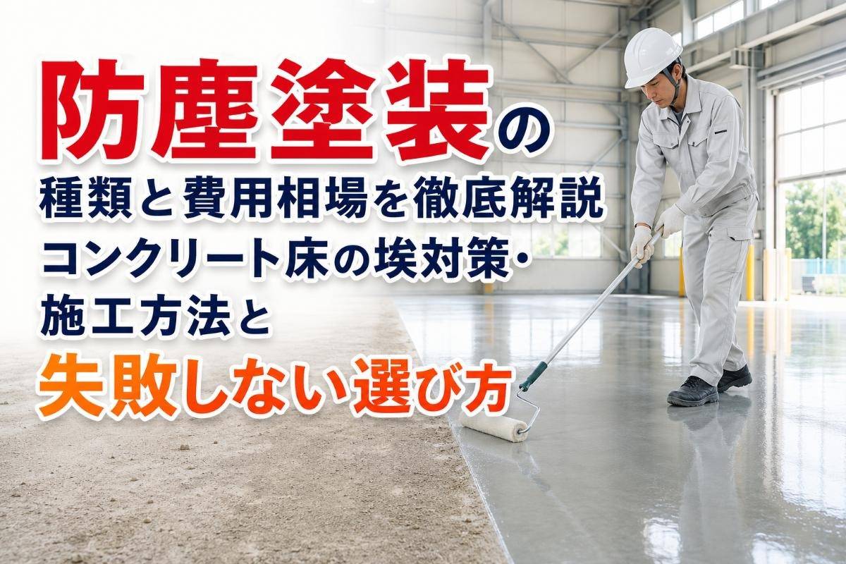 防塵塗装の種類と費用相場を徹底解説|コンクリート床の埃対策・施工方法と失敗しない選び方